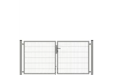 Drehflügeltor SOLID Versa 2 flg. Zink Silbergrau Torbreite 2,50m Symmetrisch (verschiedene Höhen) 0,83m
