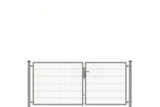 Drehflügeltor SOLID Versa 2 flg. Zink Silbergrau Torbreite 2,75m Asymmetrisch (verschiedene Höhen) 0,83m