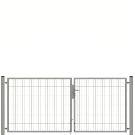 Drehflügeltor SOLID Versa 2 flg. Zink Silbergrau Torbreite 2,75m Asymmetrisch (verschiedene Höhen)