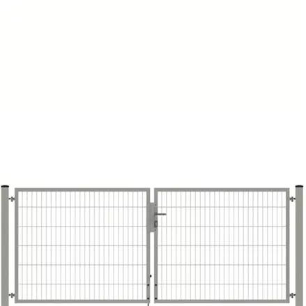 Drehflügeltor SOLID Versa 2 flg. Zink Silbergrau Torbreite 3,00m Symmetrisch (verschiedene Höhen)