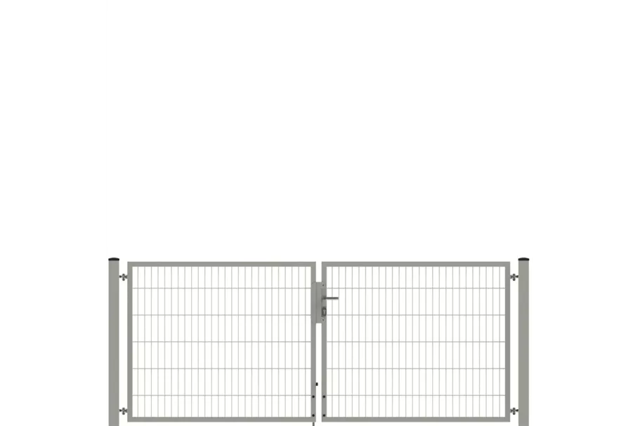Drehflügeltor SOLID Versa 2 flg. Zink Silbergrau Torbreite 3,00m Symmetrisch (verschiedene Höhen) 0,83m