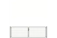 Drehflügeltor SOLID Versa 2 flg. Zink Silbergrau Torbreite 4,00m Symmetrisch (verschiedene Höhen) 0,83m
