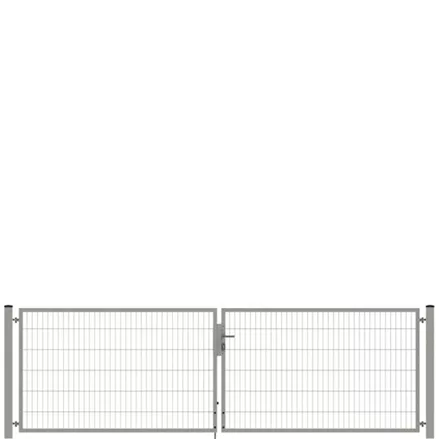 Drehflügeltor SOLID Versa 2 flg. Zink Silbergrau Torbreite 4,00m Symmetrisch (verschiedene Höhen)