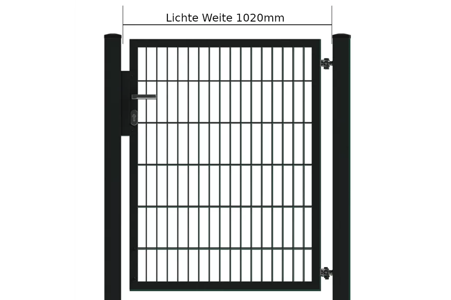 Drehflügeltor SOLID Versa RAL7016 Anthrazit Torbreite 1,00m (verschiedene Höhen) 0,83m
