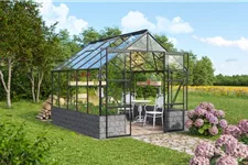 Vitavia Gewächshaus Cassiopeia 8300, 8,3 m² Cassiopeia 8300 ALU ESG/HKP 3/10 mm, Sockel sand