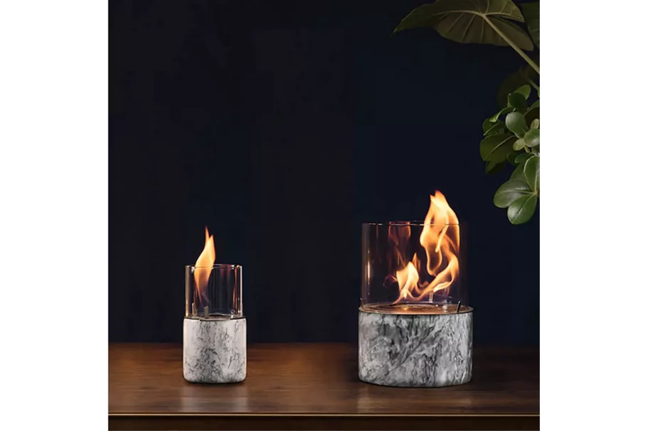Dekofeuer PINO Tischfeuer S 10x18 cm Marmor schwarz