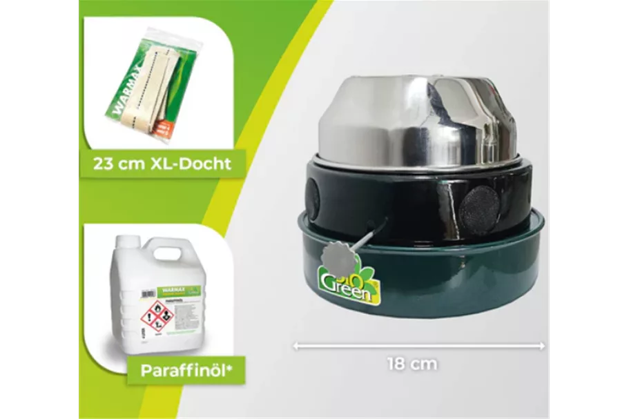 Paraffin Gewächshausheizung Warmax Warmax 150 Watt + 4 L Paraffin