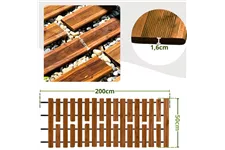 Rollweg, Gartenweg, Holzweg aus Lärche 50 cm Unbehandelt Länge: 2 m Breite: 50 cm
