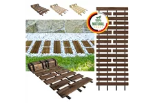 Rollweg, Gartenweg, Holzweg aus Lärche Braun Länge: 2 m Breite: 50 cm