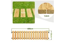 Rollweg, Gartenweg, Holzweg aus Lärche 30 cm Unbehandelt Länge: 1 m Breite: 30 cm