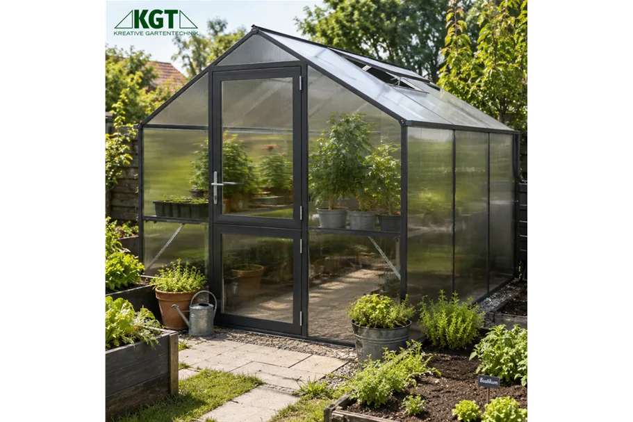 KGT Gewächshaus Rose Rose II, Aluminium blank