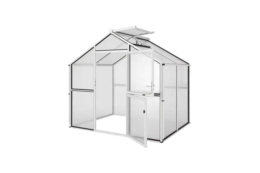 KGT Gewächshaus Novum Novum II, HKP, Aluminium blank
