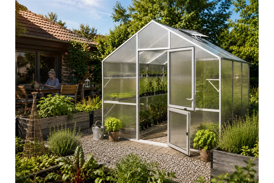 KGT Gewächshaus Lilie Lilie III, Aluminium blank