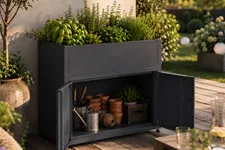 Stahl-Hochbeet mit Unterschrank M-Space (LxBxH) 101 x 51 x 86 cm