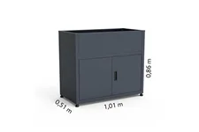 Stahl-Hochbeet mit Unterschrank M-Space (LxBxH) 101 x 51 x 86 cm