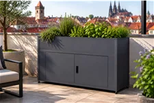 Stahl-Hochbeet mit Unterschrank L-Space (LxBxH) 159 x 51 x 86 cm