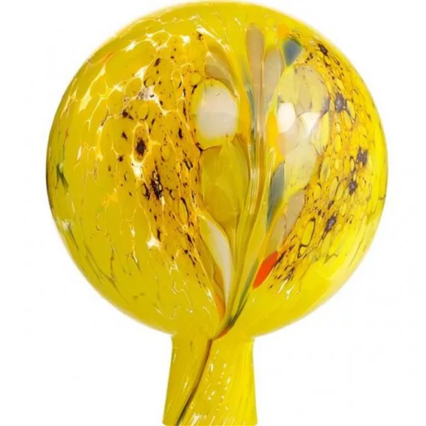 Gartenkugel Ø 15 cm - Gelb-bunt getupft