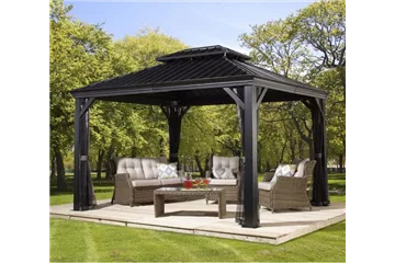 Wetterfester Pavillon aus Aluminium und Stahl Wetterfester Pavillon aus Aluminium und Stahl
