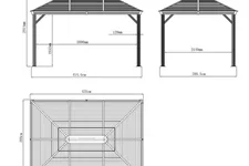 Pavillon Aluminium-Stahl Mykonos 12.16