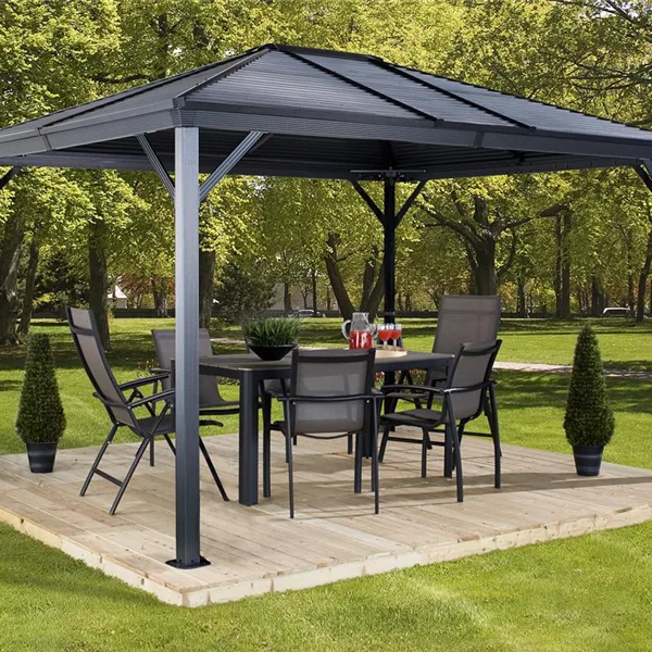 Pavillon Aluminium-Stahl Ventura 10.10 - 2.96 x 2.96 m