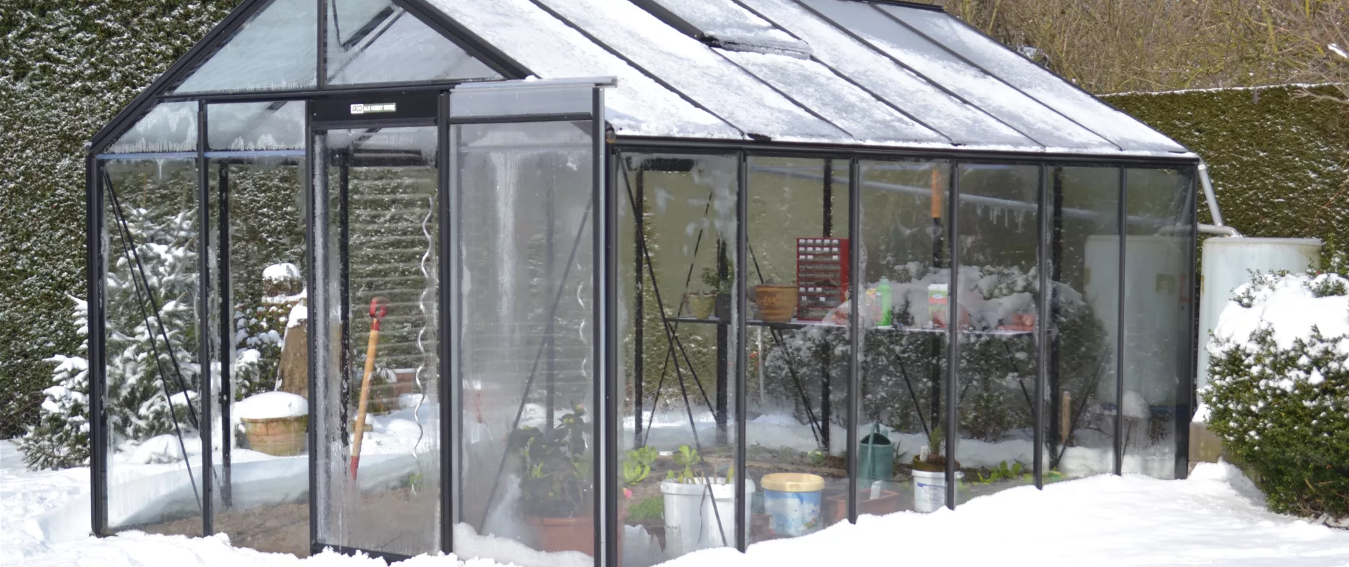 Ein Glas-Gewächshaus!