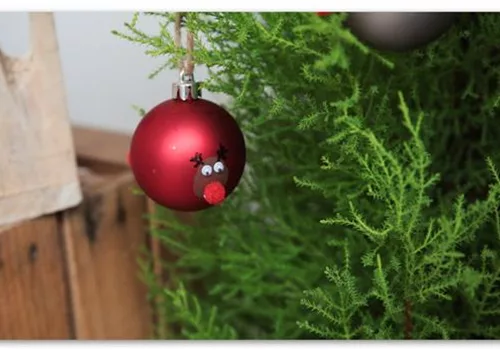 Rentier-Weihnachtskugeln selber machen
