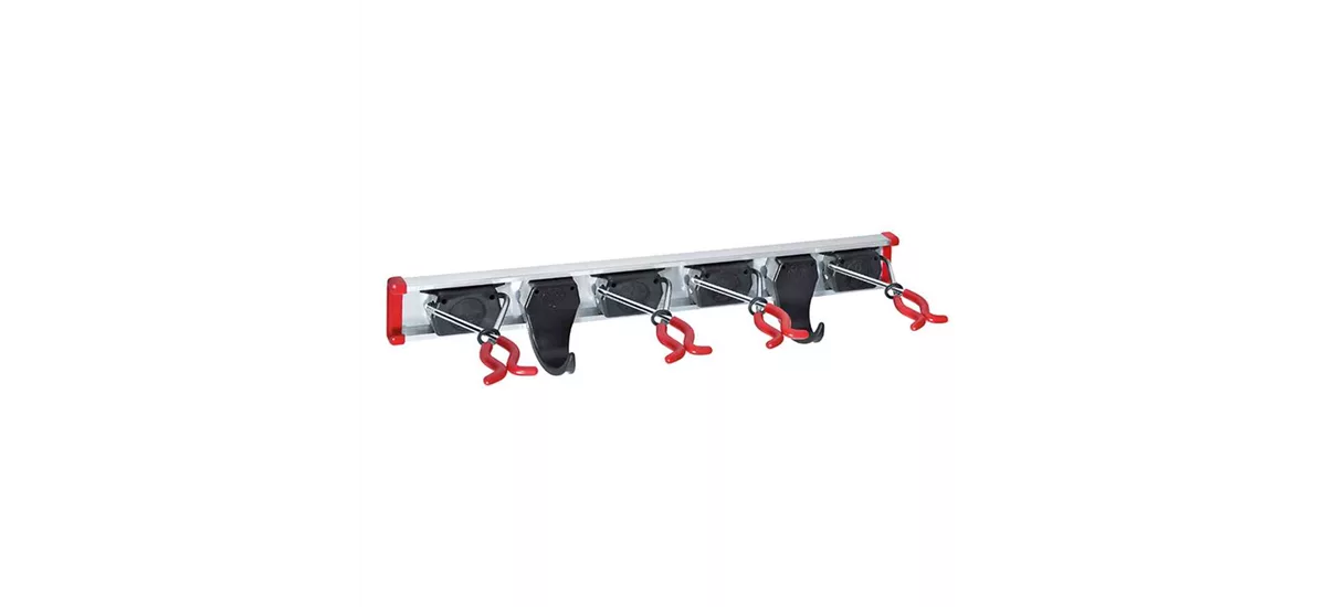 Bruns Gerätehalterschiene 0,5m mit 4 Gerätehaltern und 2 Haken 264461