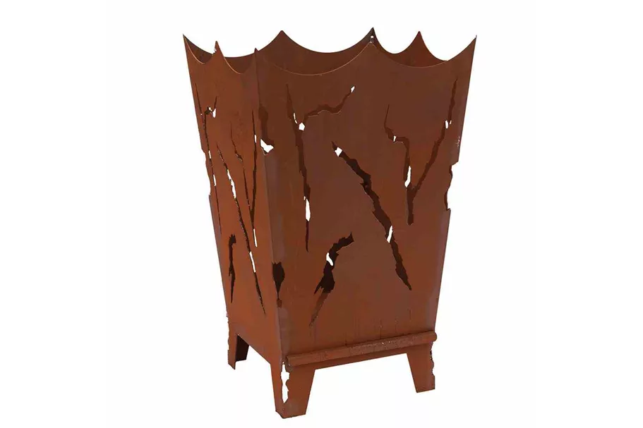 H.G-Deko Feuerkorb Mystic mit Schiebeplatte 40x40x64cm 360983