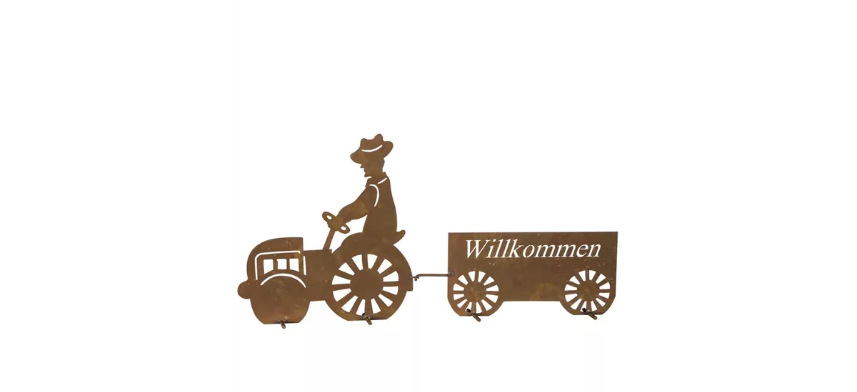 H.G-Deko Willkommensschild Traktor 43cm 361017