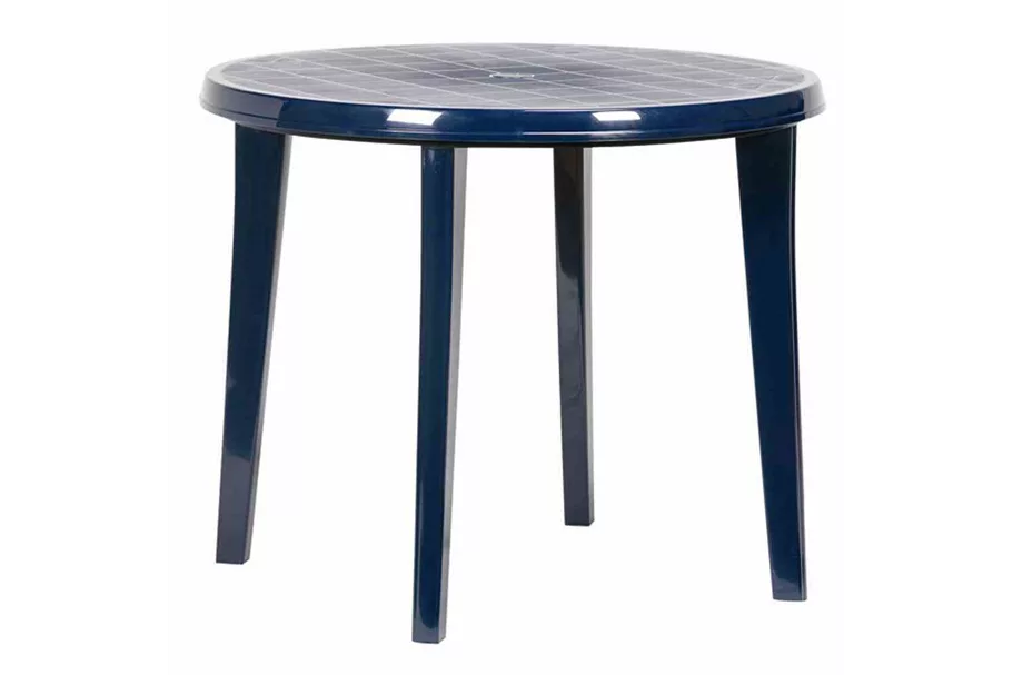 Gartentisch Lisa Ø 90 H 73 cm blau Kunststoff 615586