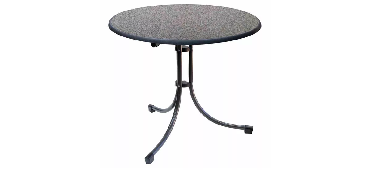 MFG Gartentisch Boulevard Klapptisch Ø 85cm Schwarz, Silber 119213