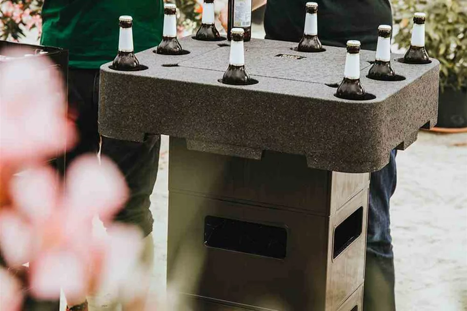 Siena Garden Bartisch Getränkekisten-Aufsatz 67x57x15 cm Kunststoff H43677