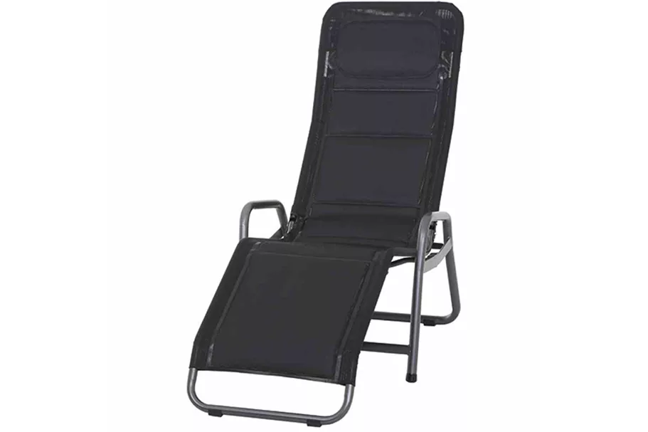 Siena Garden Fano Kippliege Schwarz Stahl/Polyester J40974