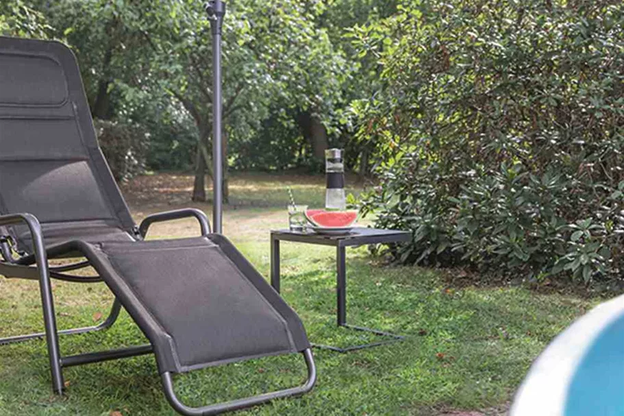 Siena Garden Fano Kippliege Schwarz Stahl/Polyester J40974
