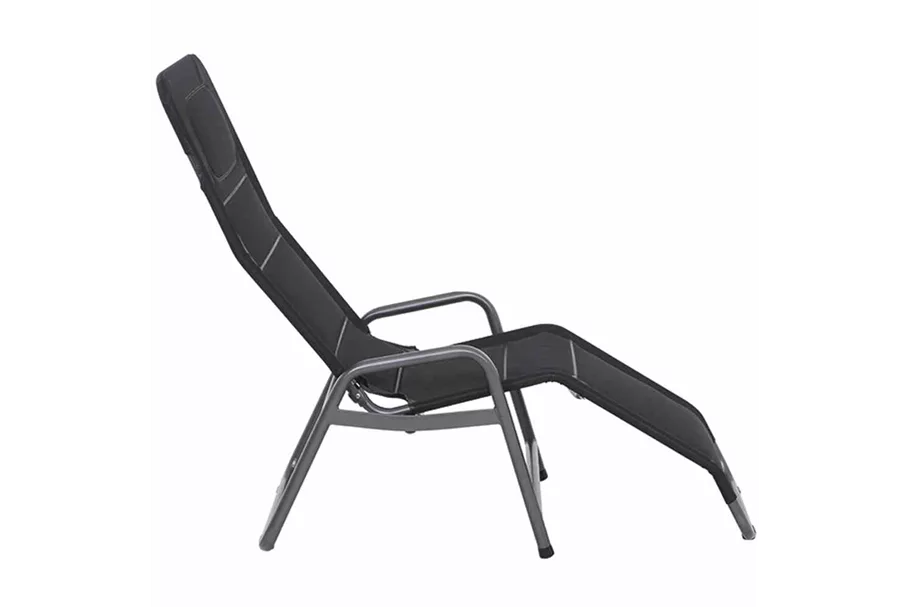 Siena Garden Fano Kippliege Schwarz Stahl/Polyester J40974