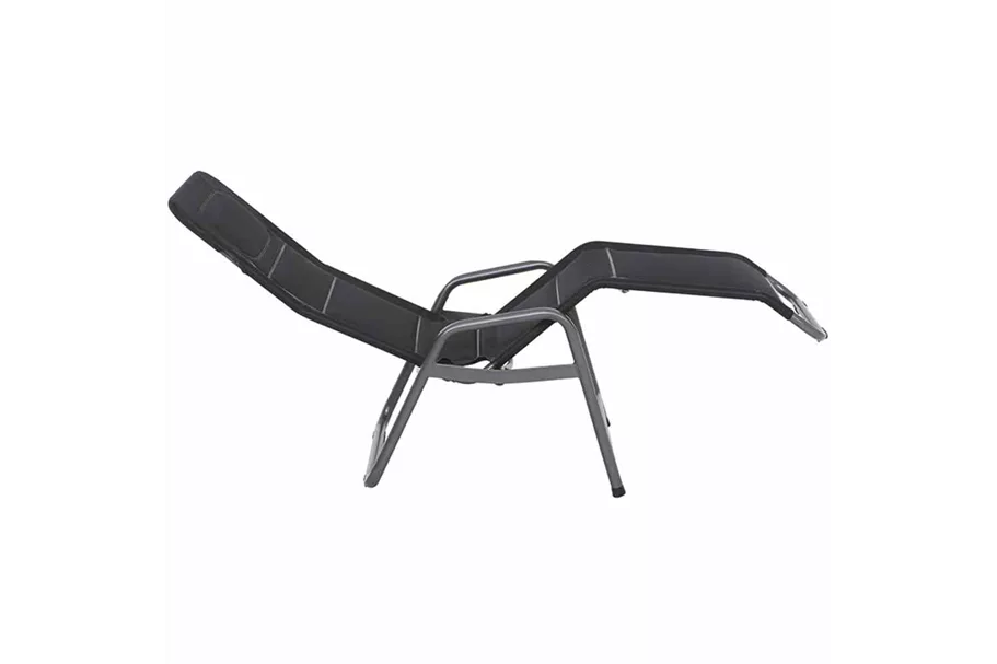 Siena Garden Fano Kippliege Schwarz Stahl/Polyester J40974