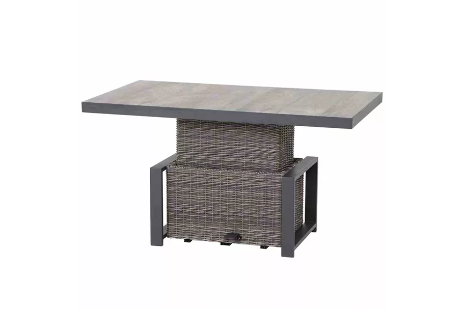 Siena Garden Corido Lifttisch 130x75cm Alu/Geflecht/Keramik H16704