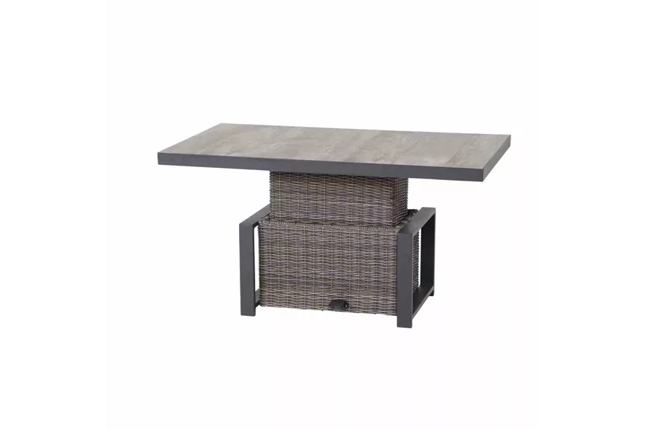 Siena Garden Corido Lifttisch 130x75cm Alu/Geflecht/Keramik H16704