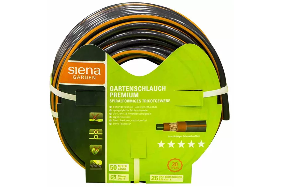 Siena Garden Gartenschlauch Premium, 12,5mm (1/2 Zoll) , 50m-Rolle B76858
