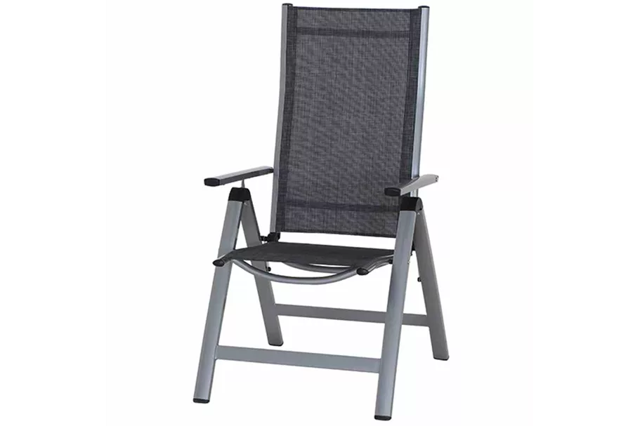 Siena Garden Klappsessel Medira, 8-fach verstellbar, 58x68x109 cm silber H16614