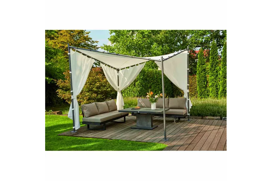 Siena Garden Seitenteile zu Pavillon Berlino 2er Set 3x3 m, weiß J05233